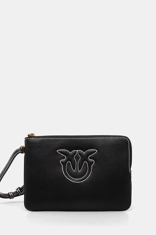 Kožené psaníčko Pinko nášivka černá 104353.A2AN