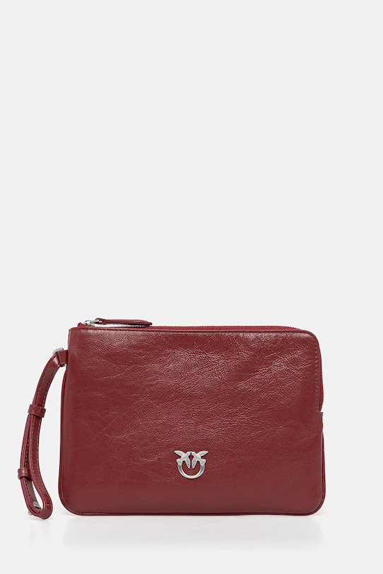 Pinko bőr borítéktáska nappa bőr burgundia 104353.A26J