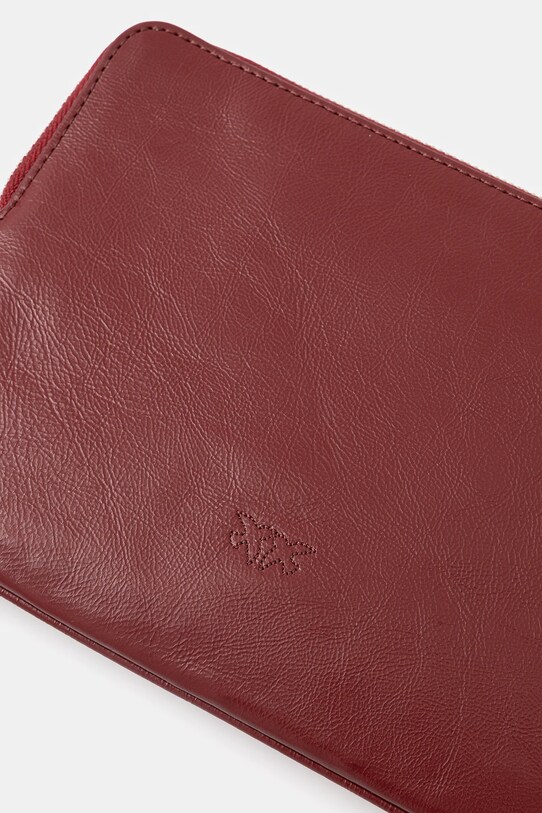 Accesorii Pinko poșetă piele 104353.A26J burgundia