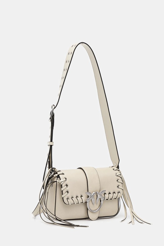 Kožená kabelka Pinko 104340.A28D béžová SS25