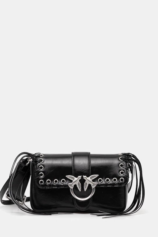 Kožená kabelka Pinko nevejde se A4 černá 104340.A28D