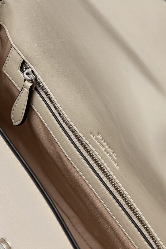 Kožená kabelka Pinko 104524.A28D béžová