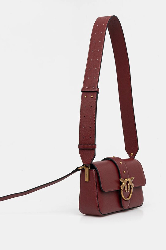 Шкіряна сумочка Pinko 104340.A0QO бордо SS25