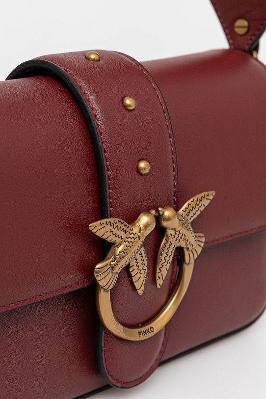 Kožna torba Pinko bordo 104340.A0QO