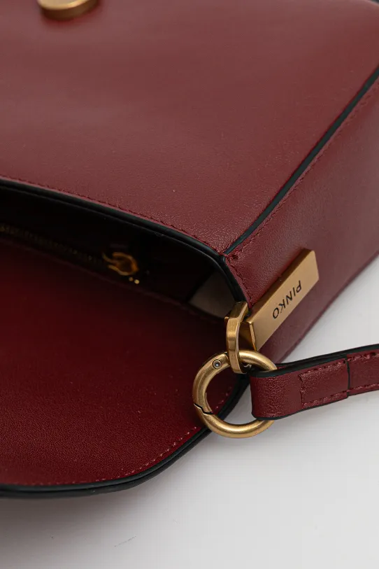 Kožna torba Pinko 104340.A0QO bordo