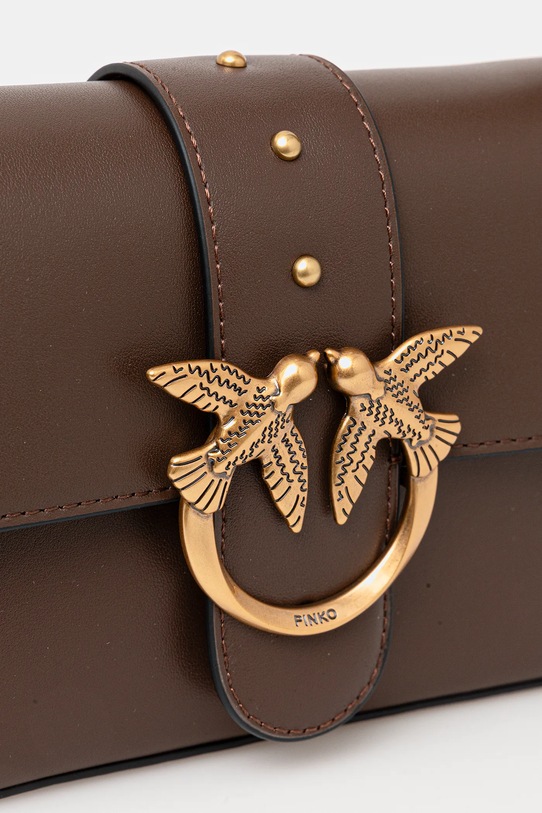 Pinko borsa a mano in pelle marrone 104340.A0QO