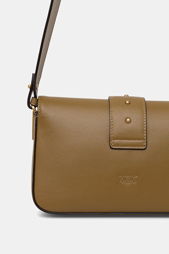 Pinko Torebka crossbody skórzana zielony 104340.A0QO