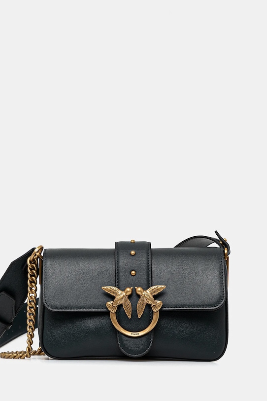 Pinko torebka skórzana skóra licowa zielony 104340.A0QO