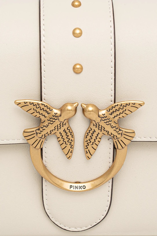 Pinko torebka skórzana beżowy 104524.A0QO