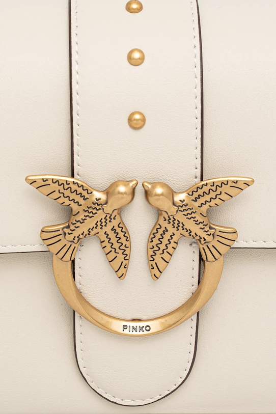 Pinko torebka skórzana beżowy 104524.A0QO