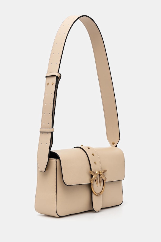 Kožená kabelka Pinko 104524.A0QO béžová AA00
