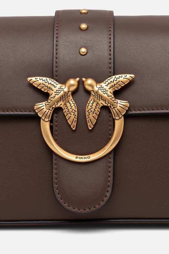 Pinko torebka skórzana brązowy 104524.A0QO