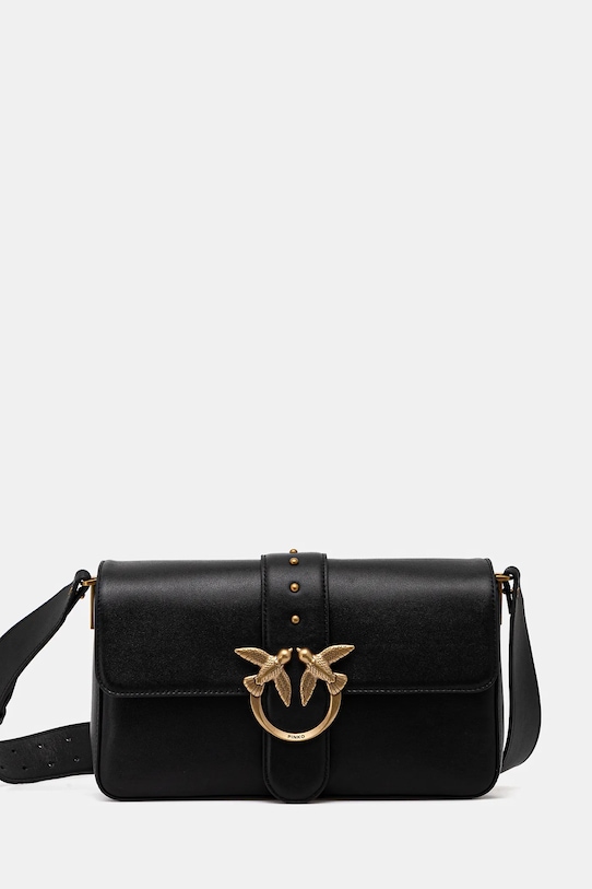 Pinko torebka skórzana nie mieści A4 czarny 104524.A0QO