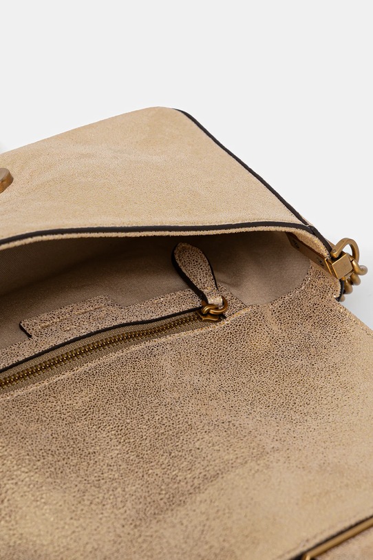 Велурена чанта Pinko 104345.A27K злато