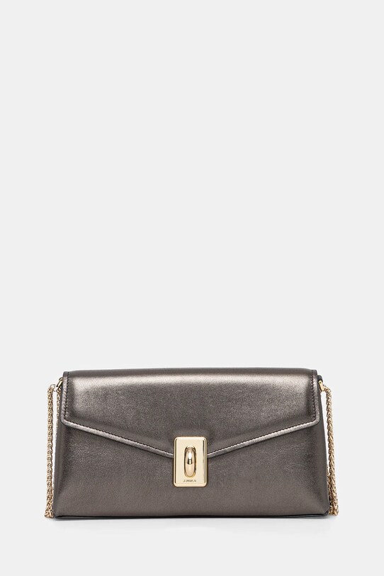 Δερμάτινη τσάντα Furla λείο δέρμα γκρί WB01517.BX3337.DKG00