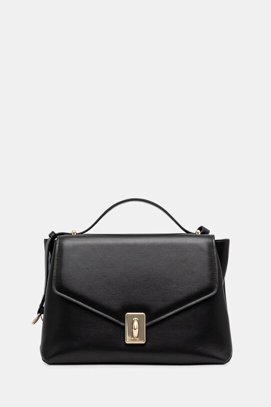 Furla geantă de piele uni negru WB01516.BX3227.O6000