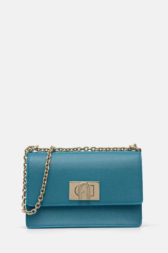 Шкіряна сумочка Furla лицьова шкіра блакитний BAFKACO.ARE000.TR400