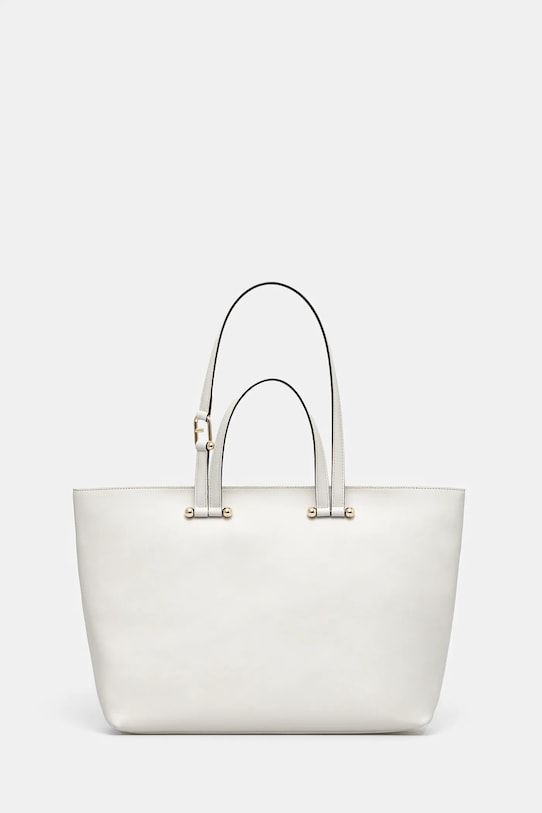 Kožená kabelka Furla přírodní kůže bílá WB01453.BX3169.3576S