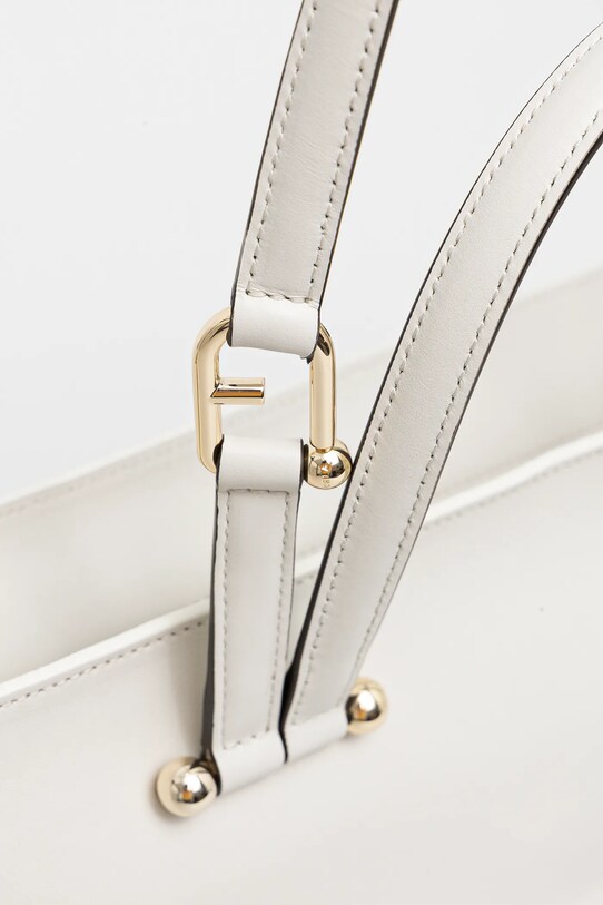 Kožená kabelka Furla bílá WB01453.BX3169.3576S