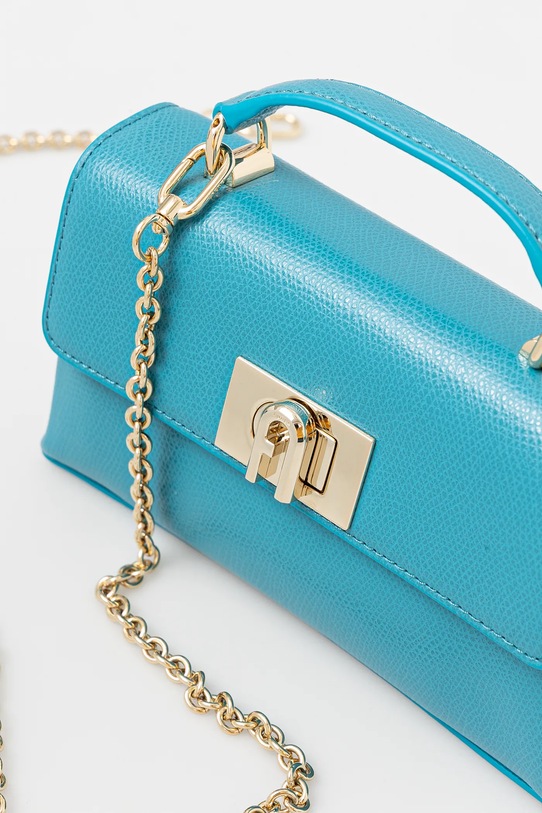 Kožená kabelka Furla modrá WE00423.ARE000.TR400