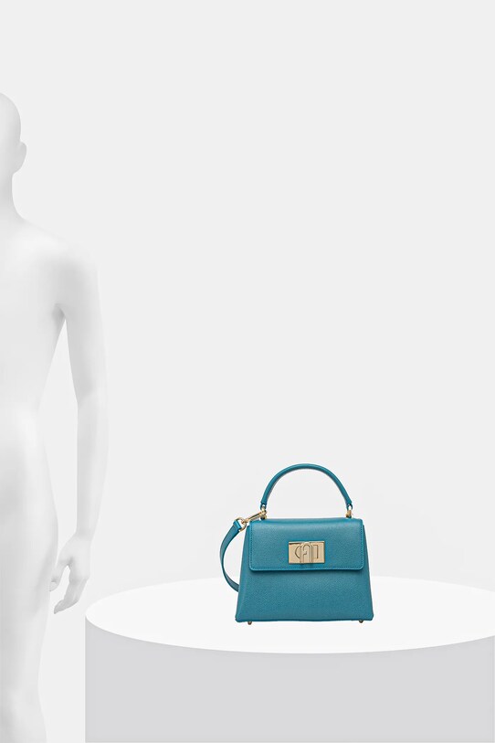 Furla poseta de piele WB00109.ARE000.TR400 albastru