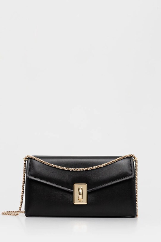 Furla poșetă de piele uni negru WB01517.BX3227.O6000