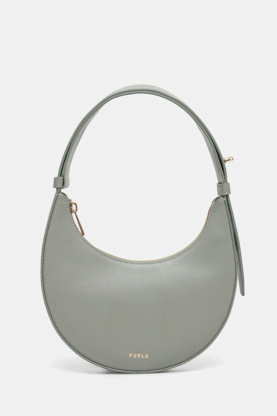 Kožna torba Furla bez uzorka zelena WE00649.AX0733.AG700