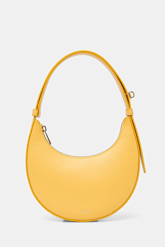 Шкіряна сумочка Furla лицьова шкіра жовтий WE00649.AX0733.CRE00