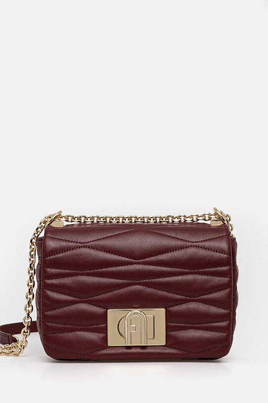 Furla torebka skórzana skóra licowa bordowy WB01671.BX3221.26700