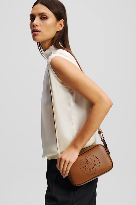 Karl Lagerfeld poseta de piele A1W30024 maro