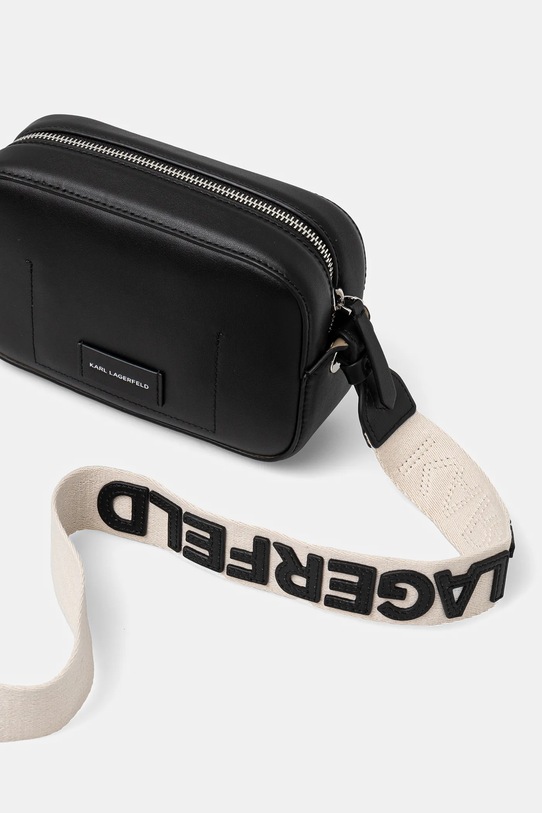 Kožená kabelka Karl Lagerfeld čierna A1W30024