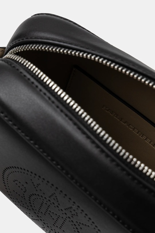 Kožená kabelka Karl Lagerfeld A1W30024 čierna