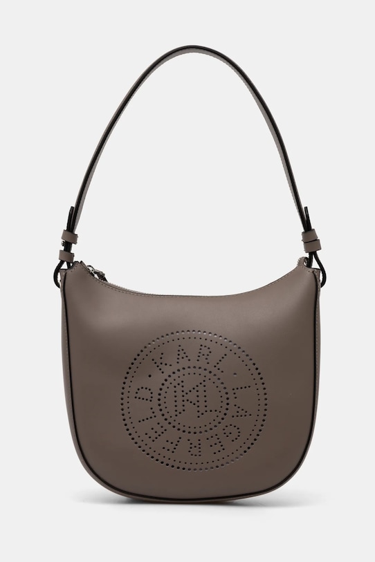 Kožená kabelka Karl Lagerfeld přírodní kůže hnědá A1W30026