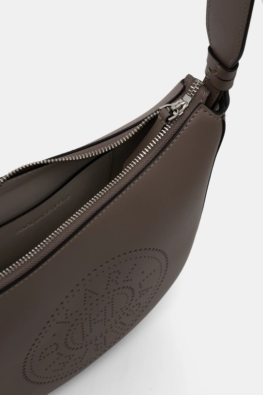 Kožená kabelka Karl Lagerfeld A1W30026 hnědá