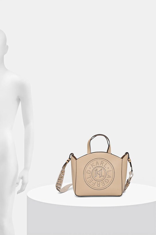 Кожаная сумочка Karl Lagerfeld K/CIRCLE A1W30058 бежевый
