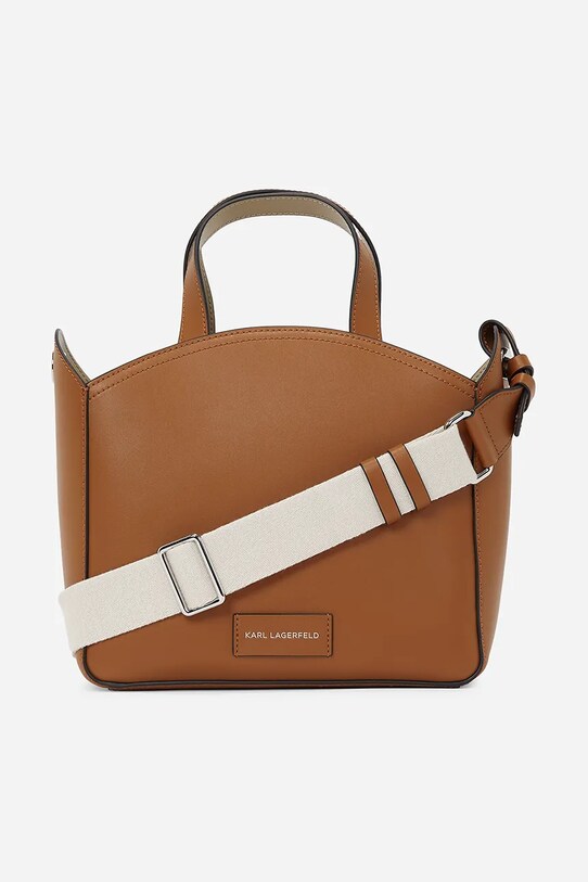 Δερμάτινη τσάντα Karl Lagerfeld A1W30058 καφέ AA00