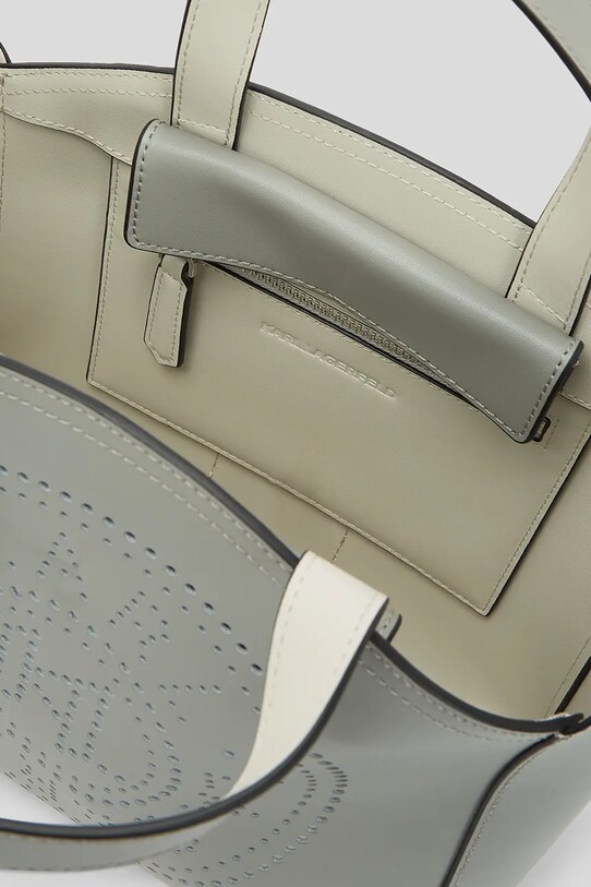 Karl Lagerfeld torebka skórzana A1W30058 szary