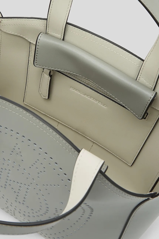 Кожаная сумочка Karl Lagerfeld K/CIRCLE A1W30058 серый