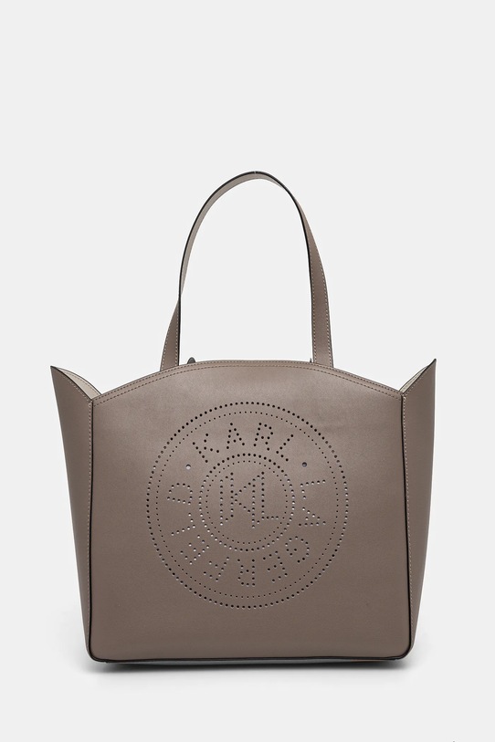 Шкіряна сумочка Karl Lagerfeld лицьова шкіра бежевий A1W30060