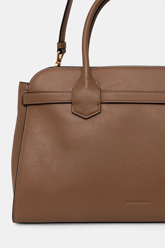 Accesorii Karl Lagerfeld poseta de piele A1W30148 maro