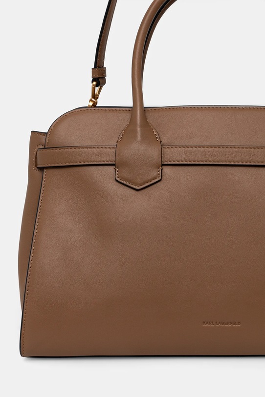 Doplňky Kožená kabelka Karl Lagerfeld A1W30148 hnědá