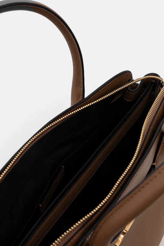 Kožená kabelka Karl Lagerfeld A1W30148 hnědá