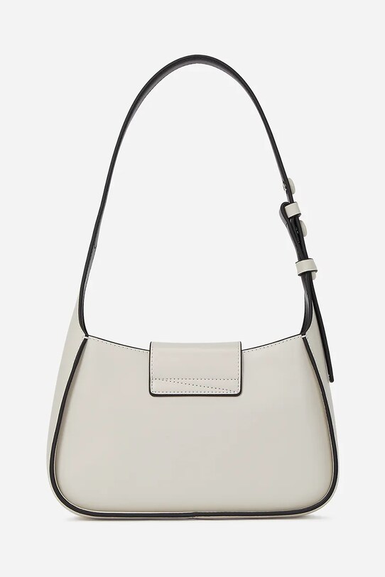Kožená kabelka Karl Lagerfeld A1W30149 bílá SS25