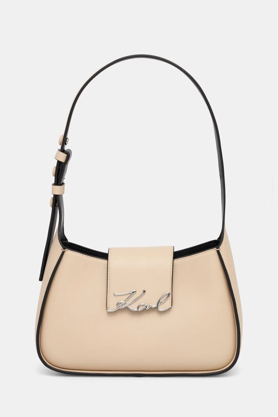 Karl Lagerfeld poseta de piele uni bej A1W30149