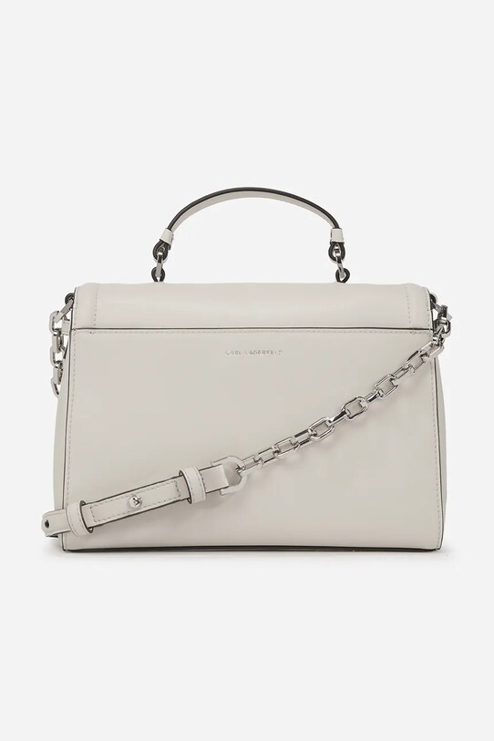 Δερμάτινη τσάντα Karl Lagerfeld A1W30170 λευκό SS25