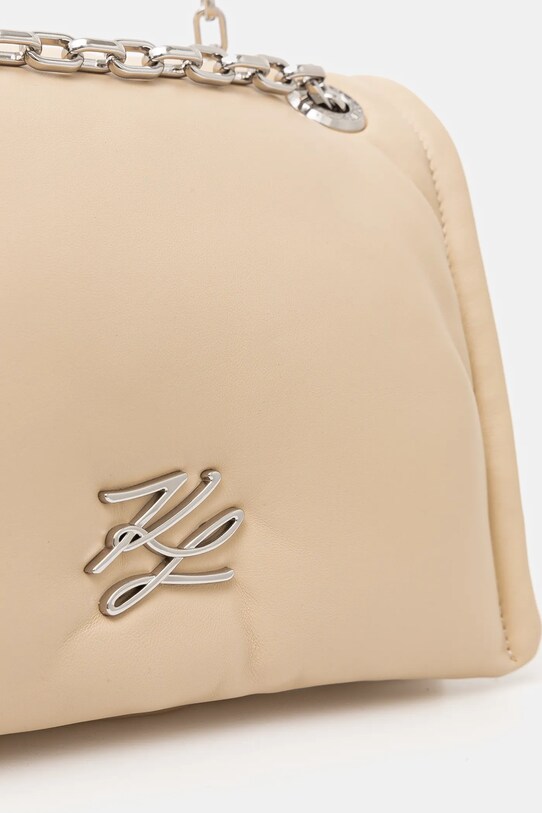 Кожаная сумочка Karl Lagerfeld бежевый A1W30173