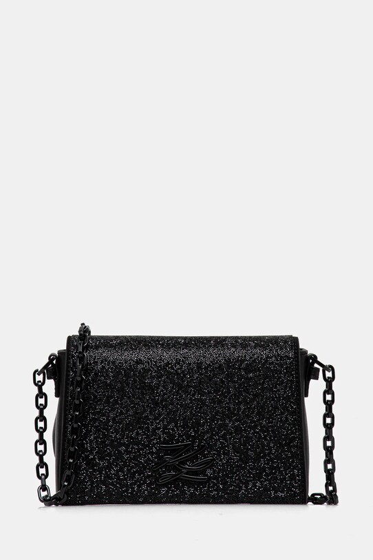 Karl Lagerfeld borsa a mano in pelle applique nero A1W30180