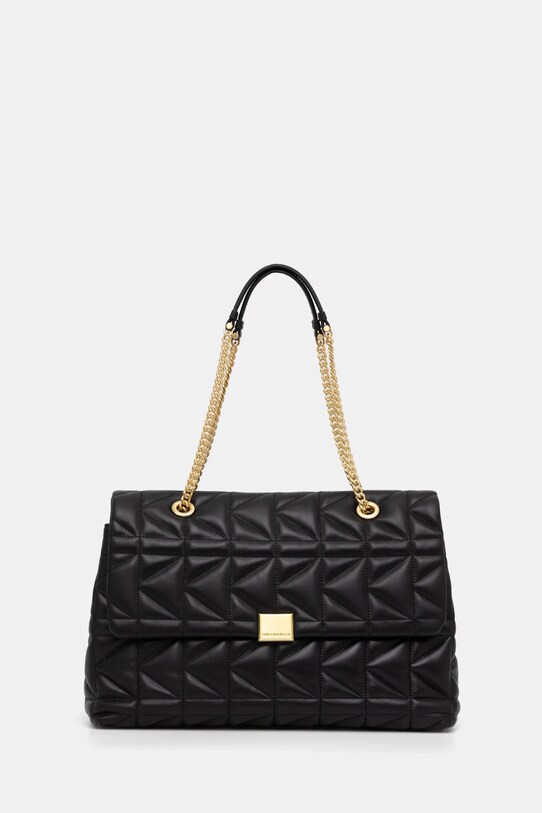Karl Lagerfeld borsa a mano in pelle semplice nero A1W30189