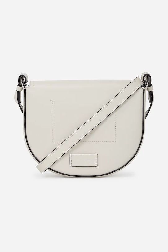 Kožená kabelka Karl Lagerfeld A1W30212 biela SS25