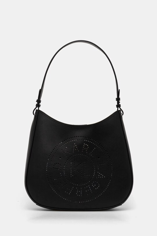 Kožená kabelka Karl Lagerfeld přírodní kůže černá A1W30213